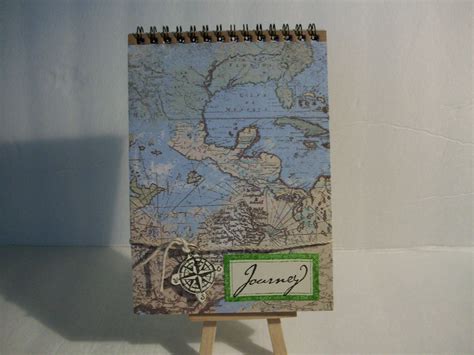Map Journal, Handmade Map Journal, Travel Journal, Journey Journal, Bucket List Travel Journal ...