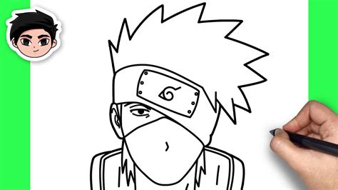 How To Draw Kakashi Naruto Easy Step By Step Youtube