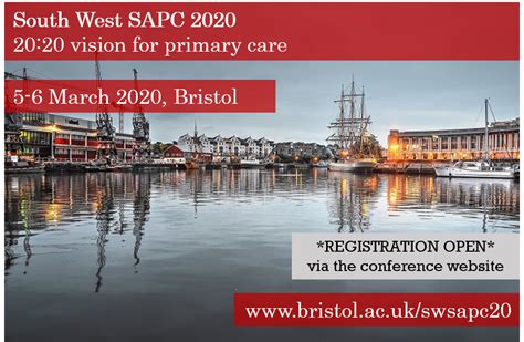 2019 Sw Sapc Registration Open Centre For Academic Primary Care