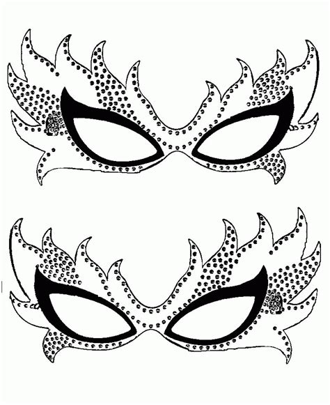 Mardi Gras Masks Coloring Pages Coloring Home
