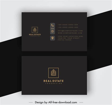 Free Vector Real Estate Business Card Vectors Free Download Graphic Art