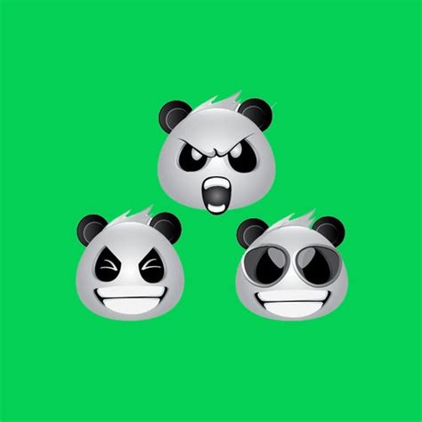 Panda Face Emoji Sticker By Lam Vu