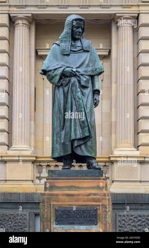 Bronze Statue Of George Higinbotham On Macarthur Street East Melbourne