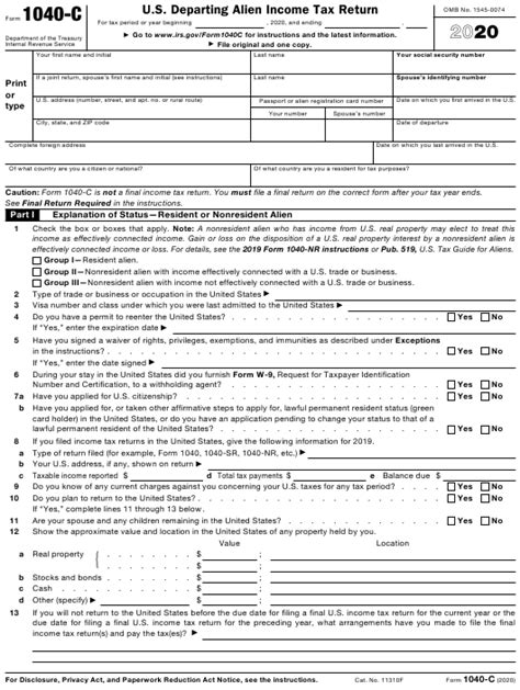 The 1040 gathers all of your earnings, credits, and deductions and provides a report to the irs. IRS Form 1040-C Download Fillable PDF or Fill Online U.S ...