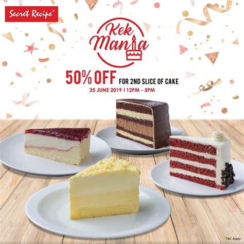 It has since evolved to become one of the fastest growing lifestyle cakes and café chain in the region with over 440 café outlets. Secret Recipe Cake Promotion 50% OFF Deals June 2019 ...