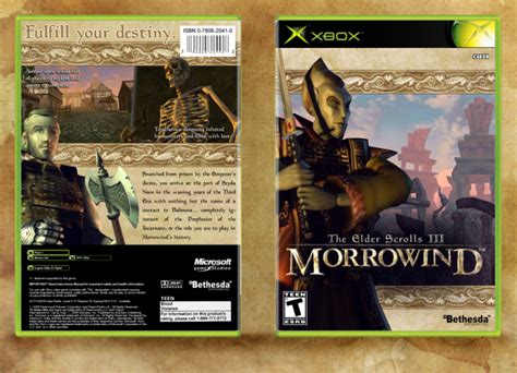 The Elder Scrolls Iii Morrowind Xbox Box Art Cover By Twistedtinkertoy