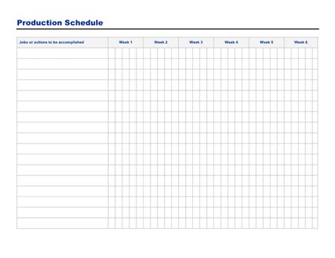 Production Schedule Template Download Free Documents For Pdf Word