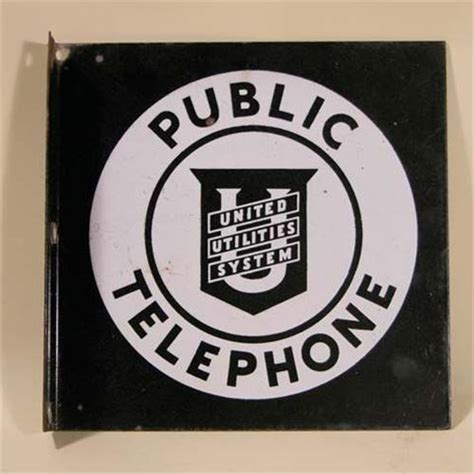 Porcelain Flange Sign Public Telephone
