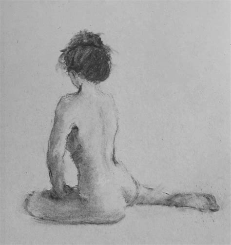 Connie Chadwell S Hackberry Street Studio Seated Nude Charcoal