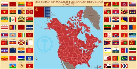 Map Of The Union Of Socialist American Republics Rsocialistamerica