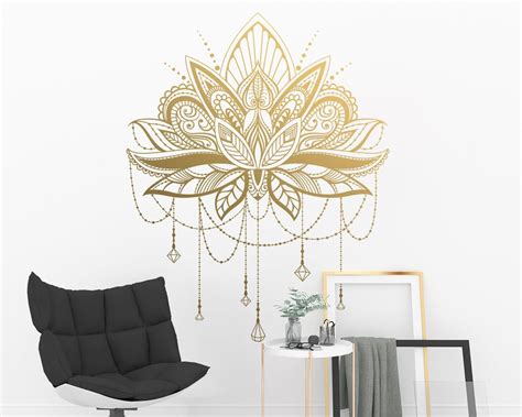 Mandala Wall Decal Mandala Lotus Decal T For Her Unique Etsy