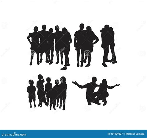 People Activity Silhouettes Stock Vector Illustration Of Person