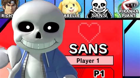 Play As Sans In Super Smash Bros Ultimate X Undertale Youtube