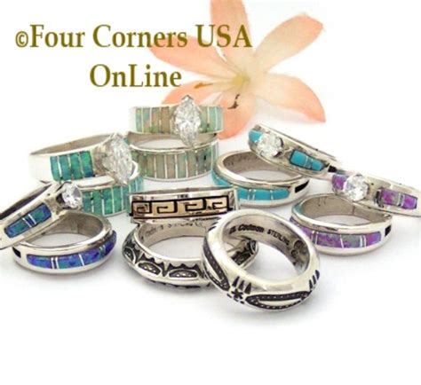 Wedding band ring native american navajo indian sterling. Engagement Wedding Ring Sets - Native American Jewelry