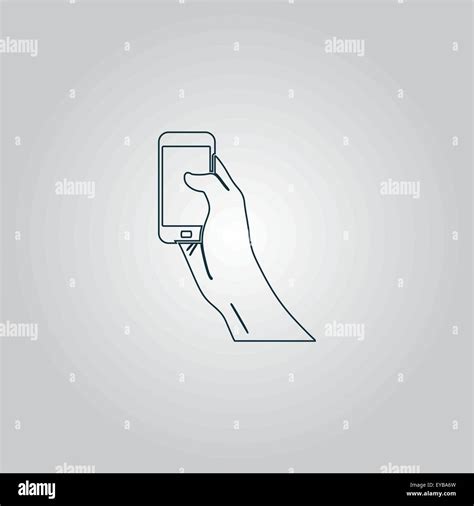 Mobile Phone In Hand Icon Stock Vector Image And Art Alamy