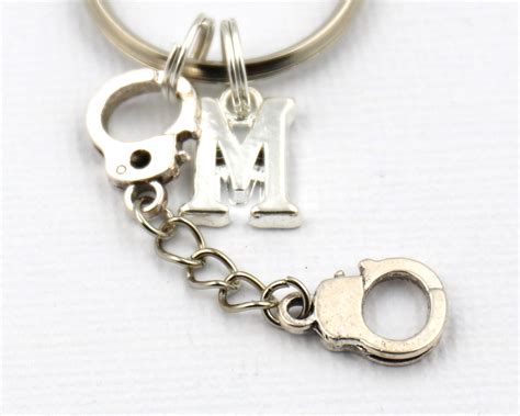Handcuffs Key Ring Personalized Handcuffs Keychain Police