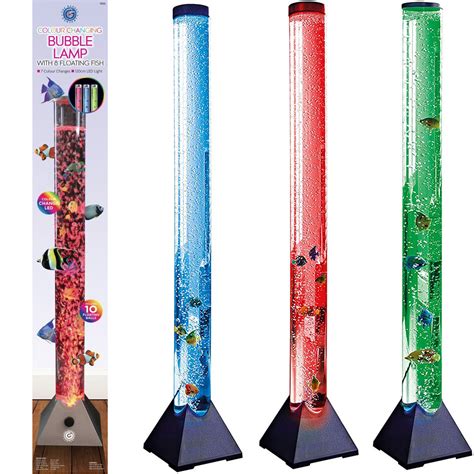 The colour changing led lights illuminate and send a variable steady stream of bubbles up the tube, which in turn creates oscillation and the fish appear to swim up and down. 120cm Colour LED Bubble Water Fish Tank Large Lamp Tube ...
