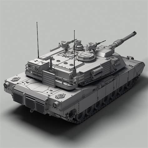 M1a2 Abrams 3d Model Game Ready Max Ma Mb
