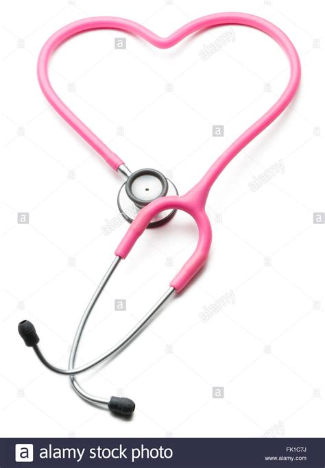 Heart Shaped Stethoscope Isolated On White Background Stock Photo Alamy