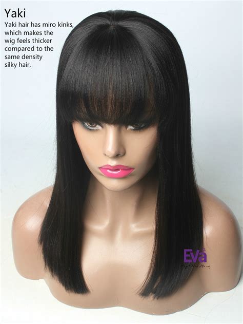 Mary Custom Length And Density Bob Human Hair Full Lace Wig With Bangs In Stock