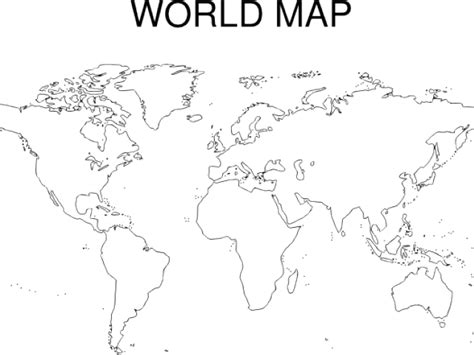 Download Transparent World Map Clipart Dark Outline World High