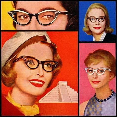 50s Fashion Vintage Glasses Vintage Eyeglasses Cat Eye Glasses