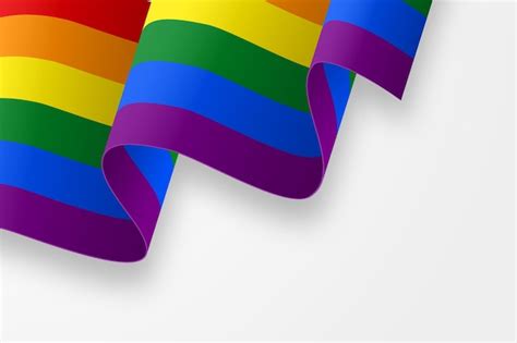 el arco iris lgbt bandera ondeante realista mes del orgullo símbolo de lesbiana gay bisexual