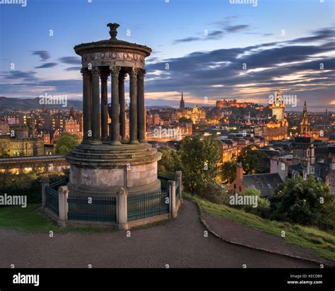 View Of Edinburgh From Calton Hill In The Evening Scotland United