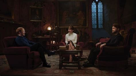 Harry Potter Return To Hogwarts First Look Daniel Radcliffe Emma Watson Rupert Grint Chat In