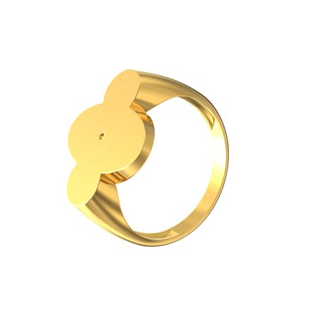 Plain Oval Design Gold Ring 01 01 Spe Gold