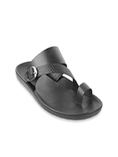 Buy Metro Men Black Leather Comfort Sandals Sandals For Men 18308400 Myntra
