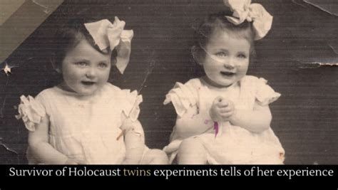 Survivor Of Holocaust Twins Experiments Tells Of Her Experience