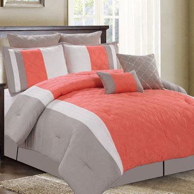 The comforter set includes one comforter, two shams, two euro shams, a bed skirt, and three decorative pillows that will provide your bed with elegance. Sweet Home Collection 8 Piece Comforter Set Size: Queen ...