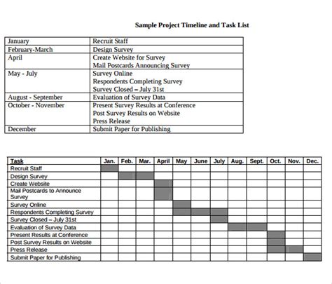 15 Sample Project Timeline Templates To Download Sample Templates