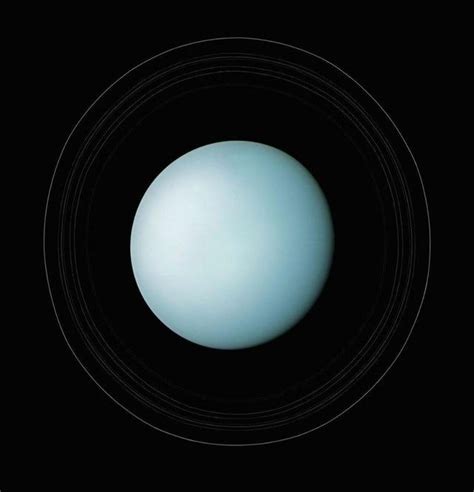Uranus And Its Rings Captured By Voyager 2 On January 24 1986