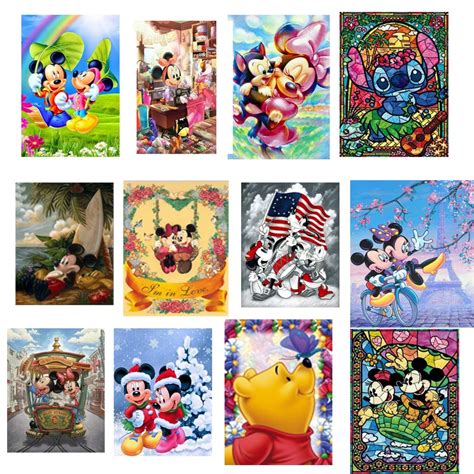 Diy 5d Diamond Painting Cartoon Mickey Mouse Diamond Embroidery Diamond