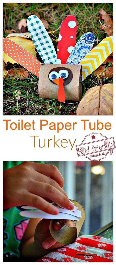 Make A Cute Little Turkey Out Of A Toilet Paper Tube Thanksgiving
