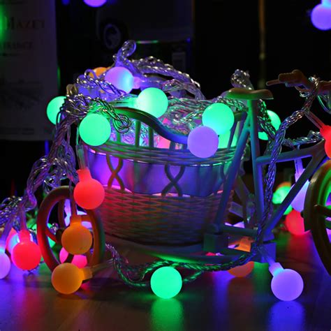 40 Leds Ball Globe Fairy String Lights Multi Colors Backyard Patio Lights 5m Led Strip Night