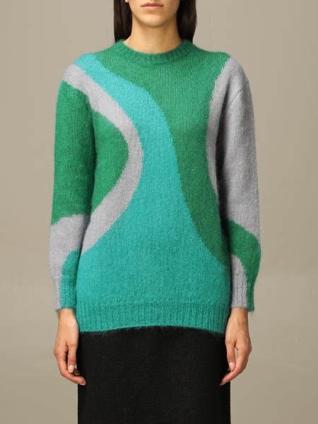 Alberta Ferretti Mohair And Virgin Wool Sweater Green Alberta
