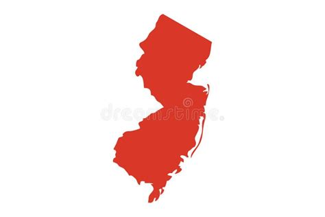 Estado De La Silueta Del Mapa Del Vector De New Jersey Resuma El Icono