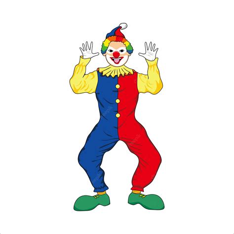 Premium Vector Clown Vector Illustration Funny Circus Entertainer