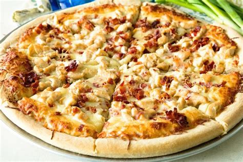 Next, top your keto chicken bacon ranch pizza with crumbled bacon: BBQ Chicken Bacon Pizza Recipe - Made with High River ...