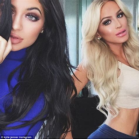 Tyga Carries Wad Of 100 Bills As Kylie Jenner Poses With Gigi Gorgeous