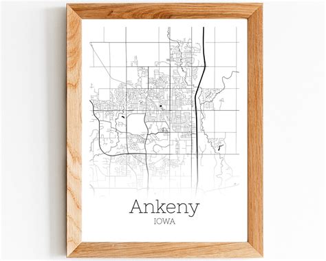 Ankeny Map Instant Download Ankeny Iowa City Map Printable Etsy