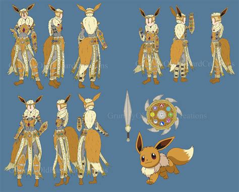 Pokemon Gijinka Fantasy Warrior Style Redesigns