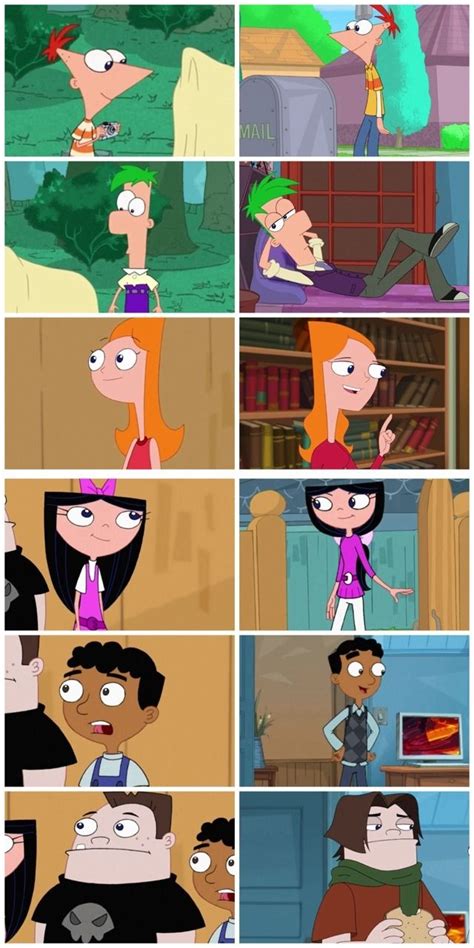 Phineas And Ferb Characters Now And In 10 Years Phineas And Ferb