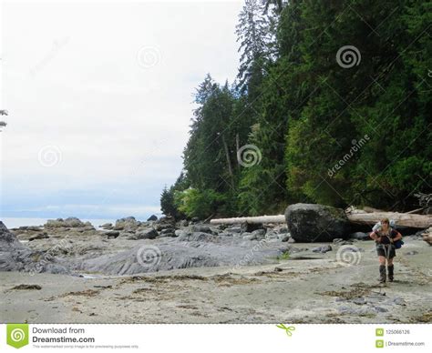 Epic Hike Along The West Coast Trail Vancouver Island Canada Stock