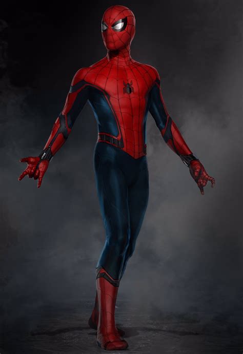 A Spider Man Is Standing In Front Of A Dark Background