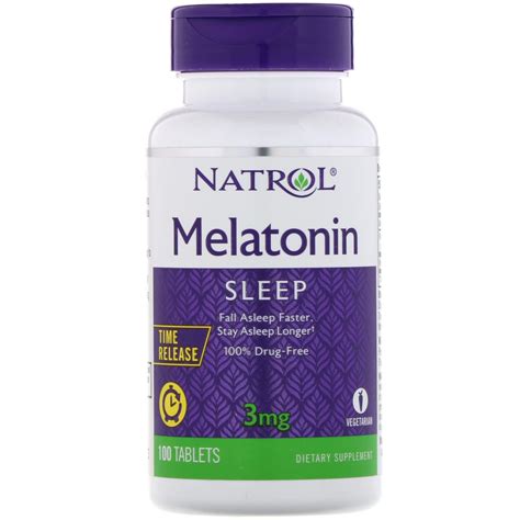 The melatonin best brand contain beneficial active ingredients that boost users' health status and wellbeing. Natrol, Melatonin, Time Release, 3 mg, 100 Tablets | By ...