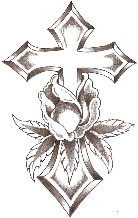 Cross drawings featuring how to's, tribal cross designs, trick art and much more! Cross Rose by TheLob on DeviantArt